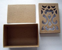 doboz készítése áttört mintával mozaik
