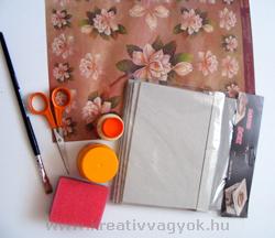 decoupage ragasztott doboz