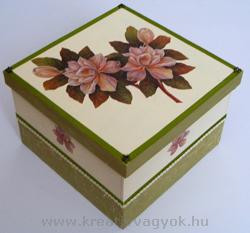 decoupage ragasztott doboz