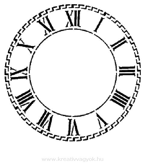 free clock face printables - Google Search | Stencils online, Clock ...